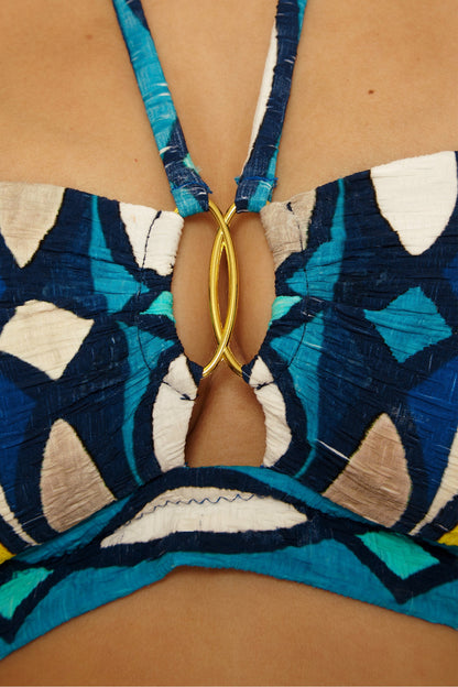 Trina Turk Banded Bandeau Swim Top - Paros