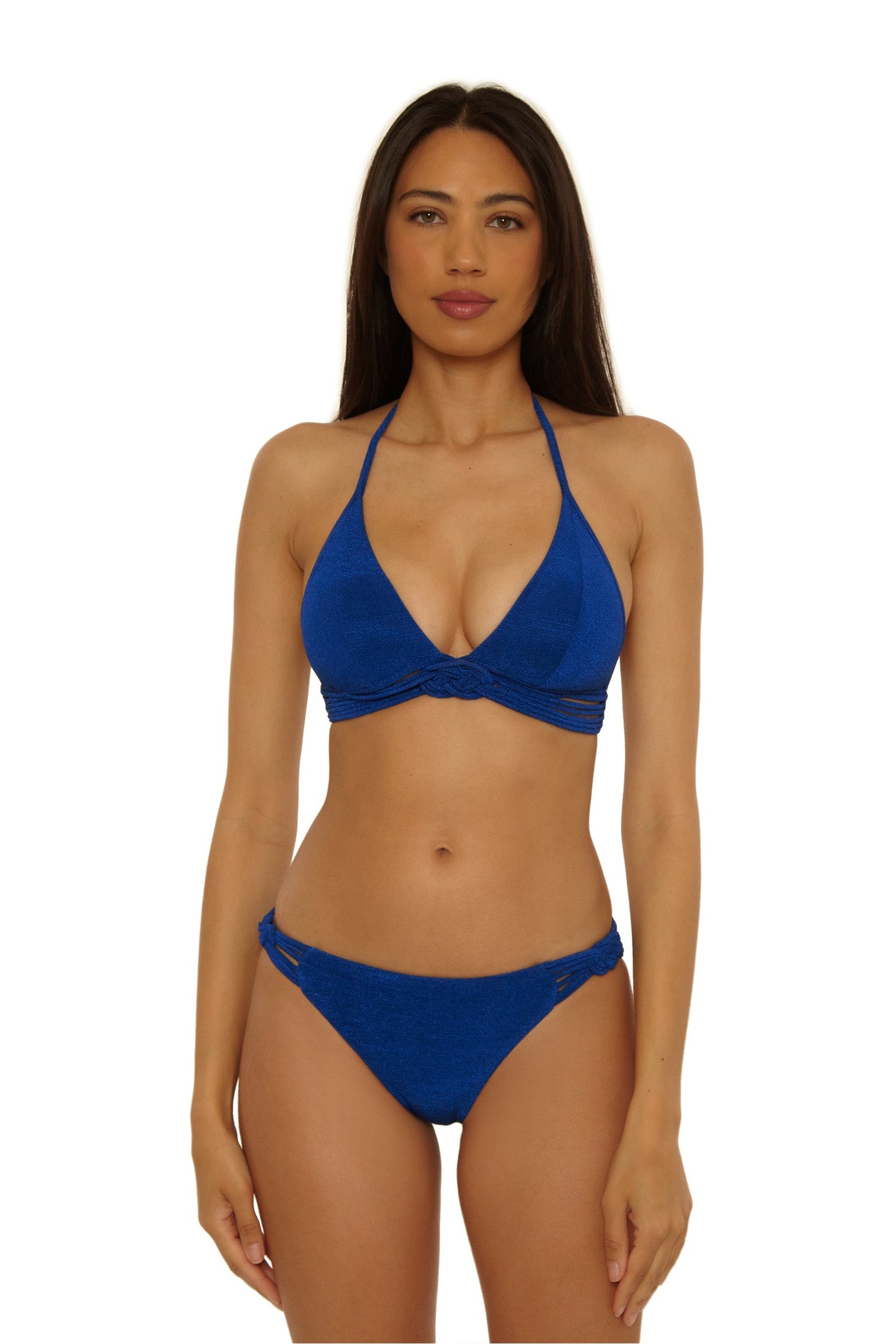 Trina Turk Braided Halter Swim Top - Crete Crepe