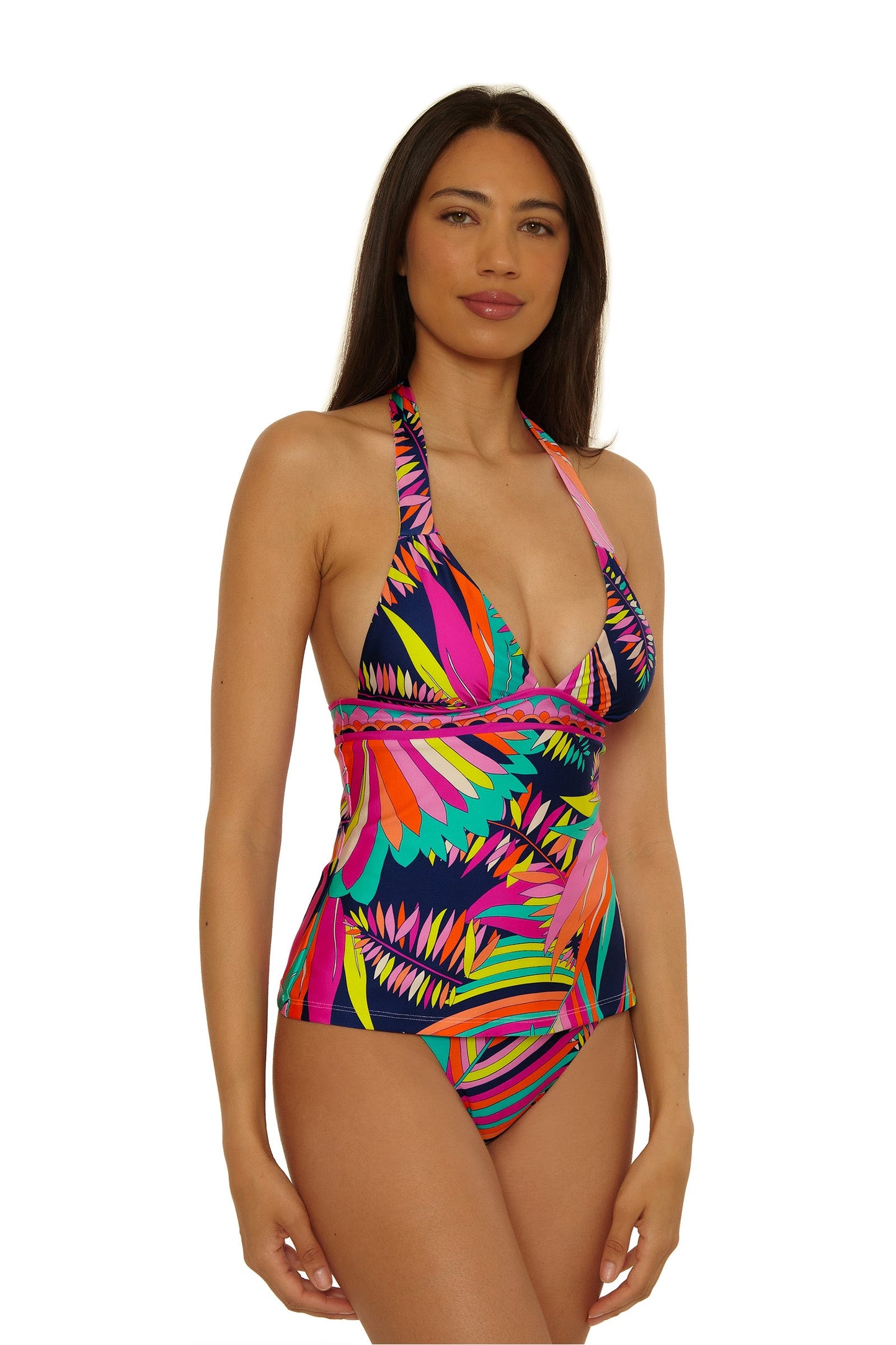Trina Turk Banded Tankini Swim Top - Paralia