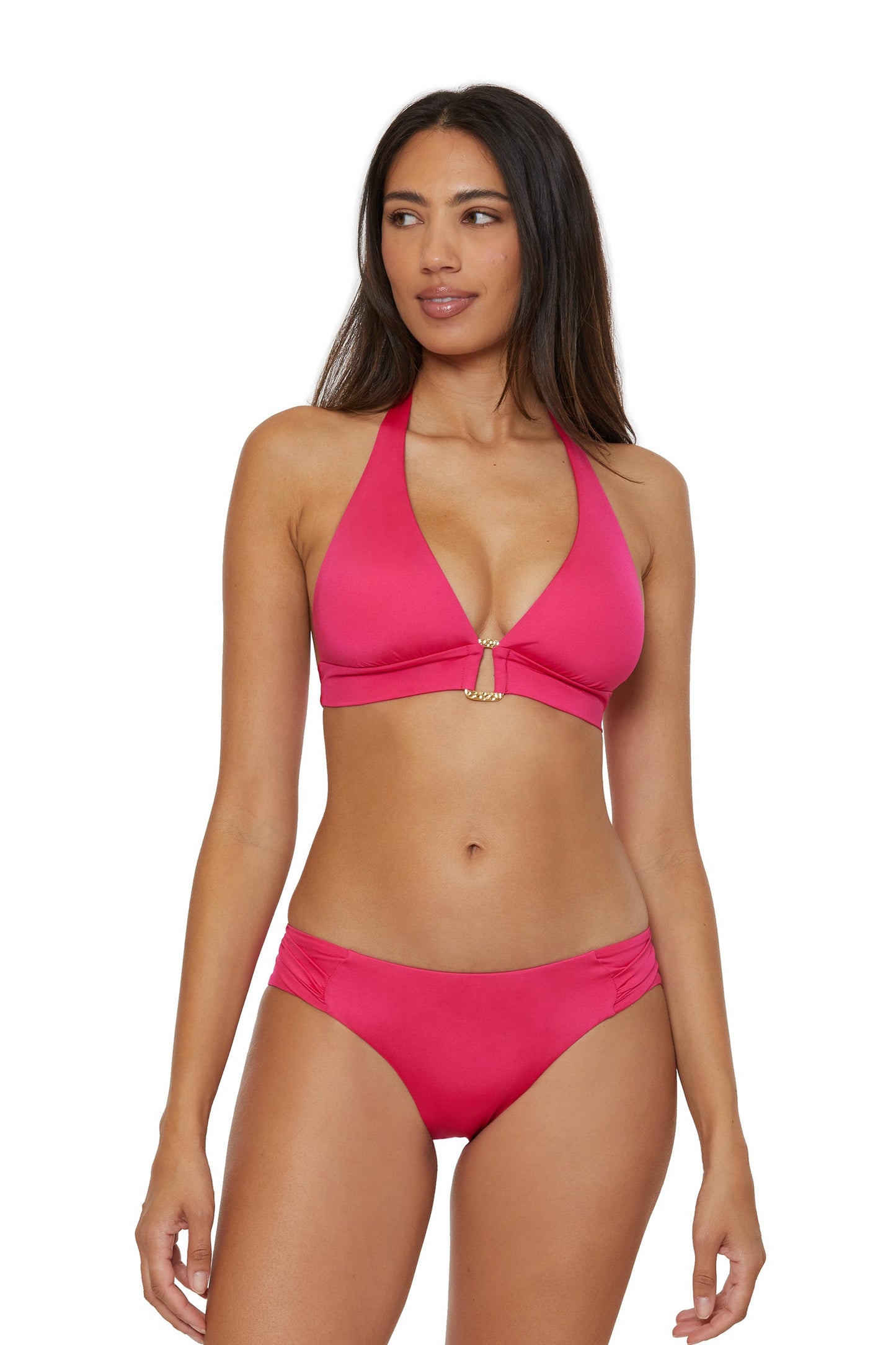 Trina Turk Monaco Banded Halter Swim Top