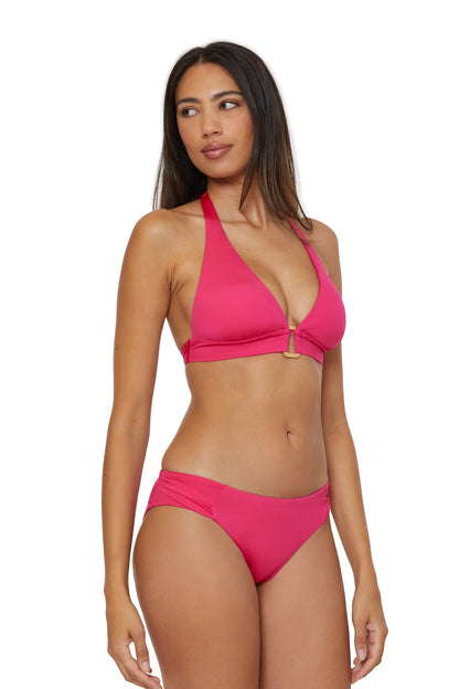 Trina Turk Monaco Banded Halter Swim Top