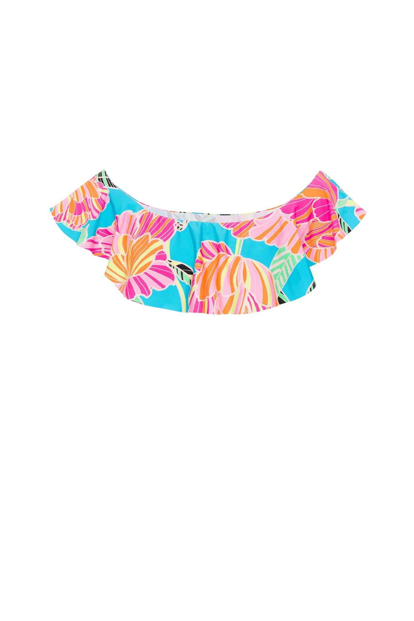 Trina Turk Women's Poppy Off The Shoulder Ruffle Bandeau Swim Top