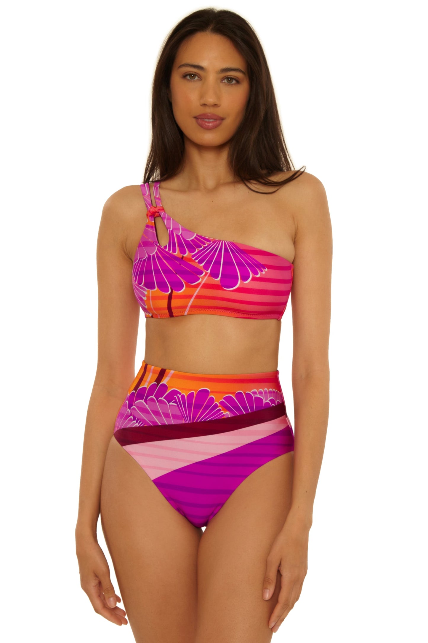 Trina Turk Ultra High-Waist Swim Bottom - Rhodes
