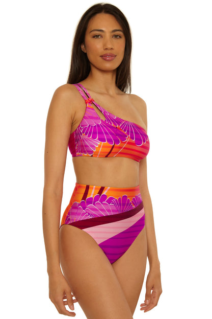 Trina Turk Ultra High-Waist Swim Bottom - Rhodes