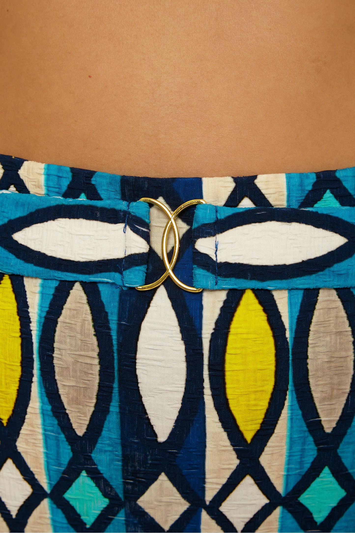 Trina Turk High-Waist Belted Swim Bottom - Paros