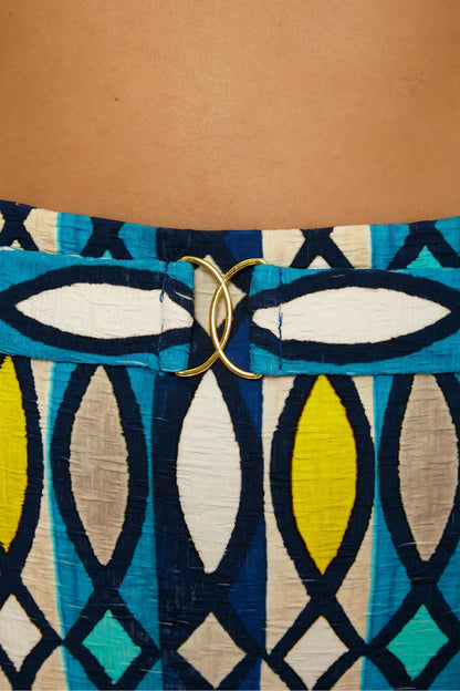 Trina Turk High-Waist Belted Swim Bottom - Paros