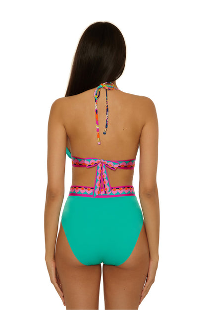 Trina Turk High-Waist Reversible Swim Bottom - Paralia