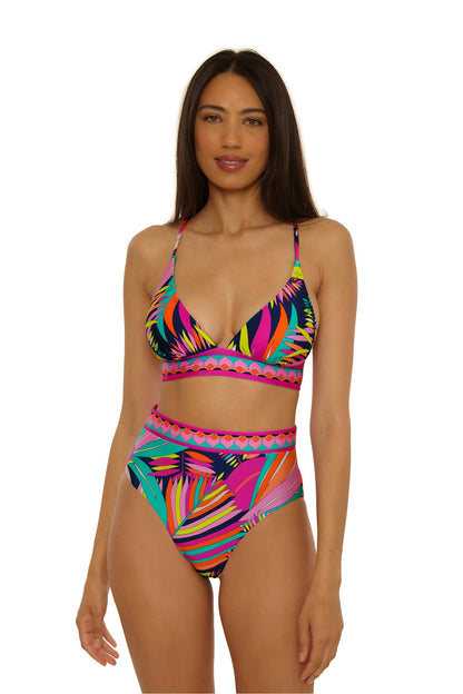 Trina Turk High-Waist Reversible Swim Bottom - Paralia