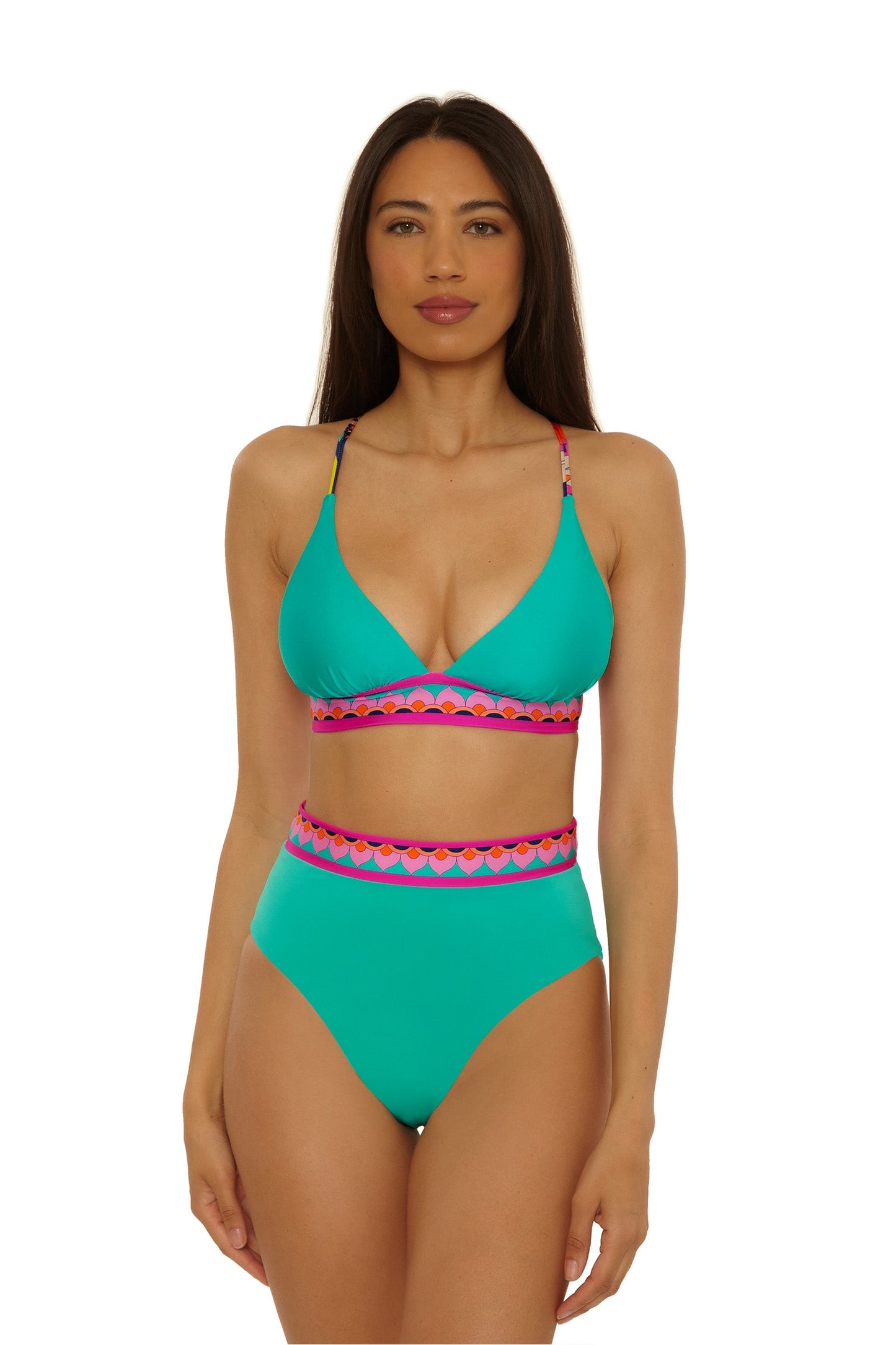 Trina Turk High-Waist Reversible Swim Bottom - Paralia