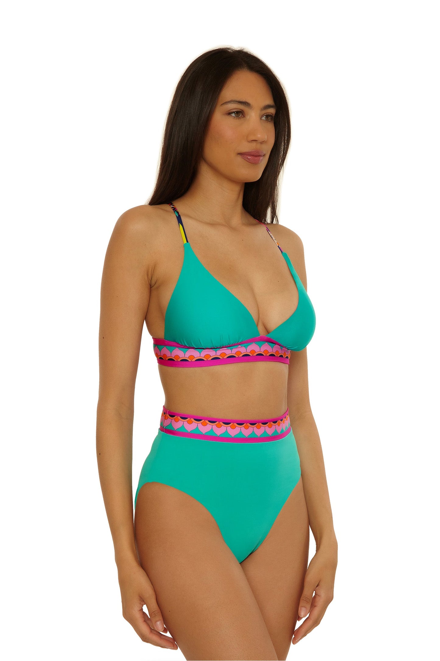 Trina Turk High-Waist Reversible Swim Bottom - Paralia