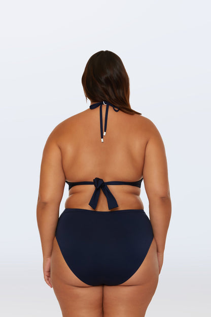 Trina Turk Monaco Pleated High-Waist Bikini Bottom