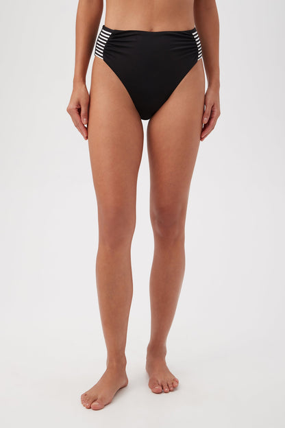 Trina Turk Monaco Pleated High-Waist Bikini Bottom