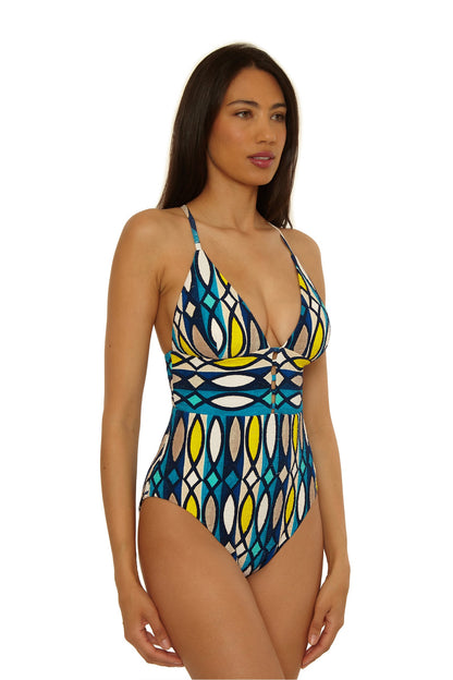 Trina Turk Empire Waist One-Piece Swimsuit - Paros