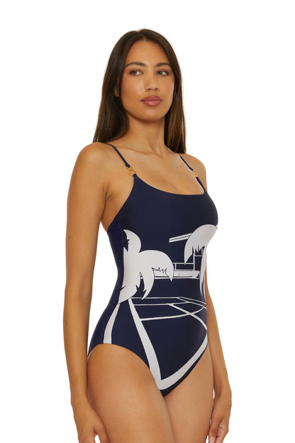 Trina Turk Scoop Neck One-Piece Swimsuit - Trina Tennis