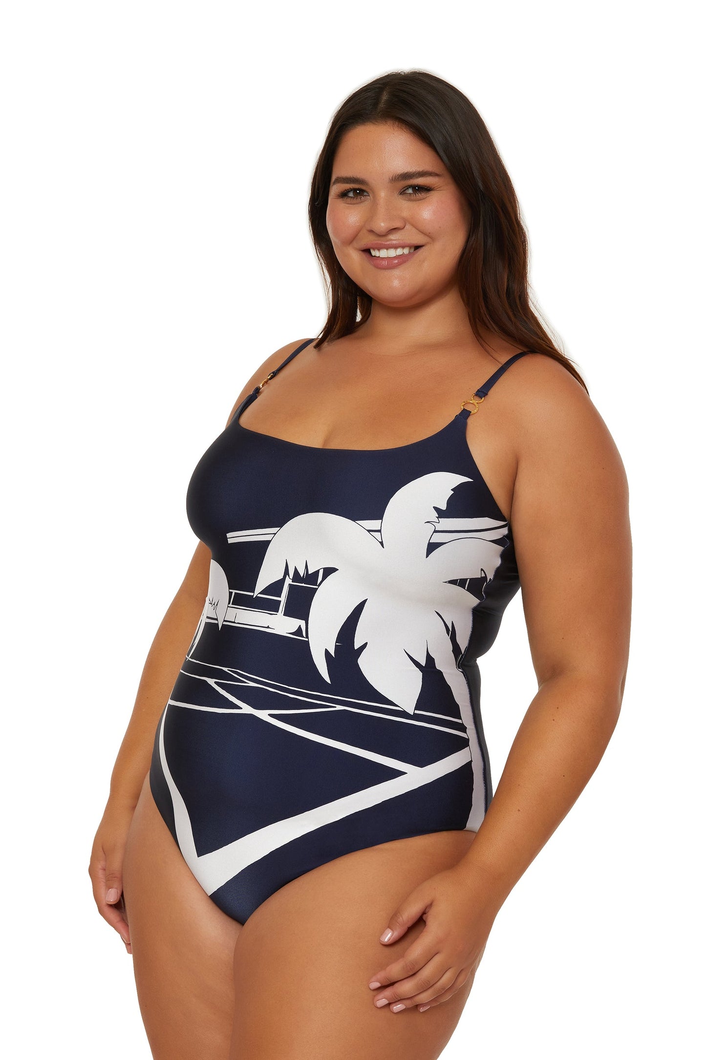 Trina Turk Scoop Neck One-Piece Swimsuit - Trina Tennis