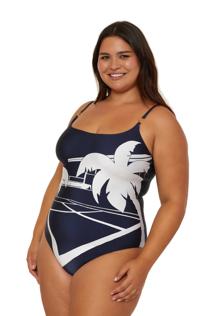 Trina Turk Scoop Neck One-Piece Swimsuit - Trina Tennis