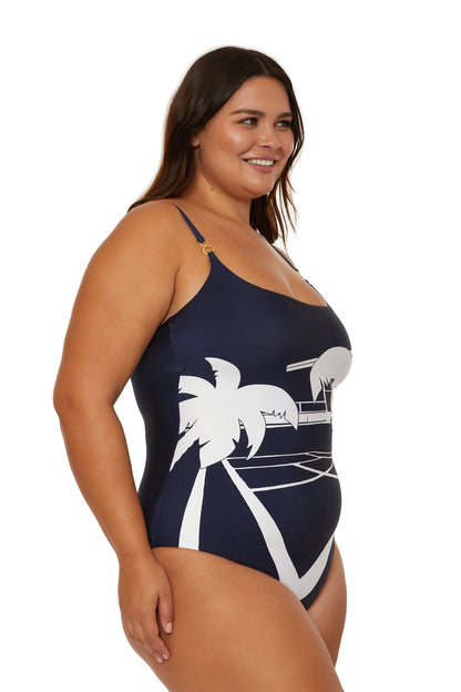 Trina Turk Scoop Neck One-Piece Swimsuit - Trina Tennis