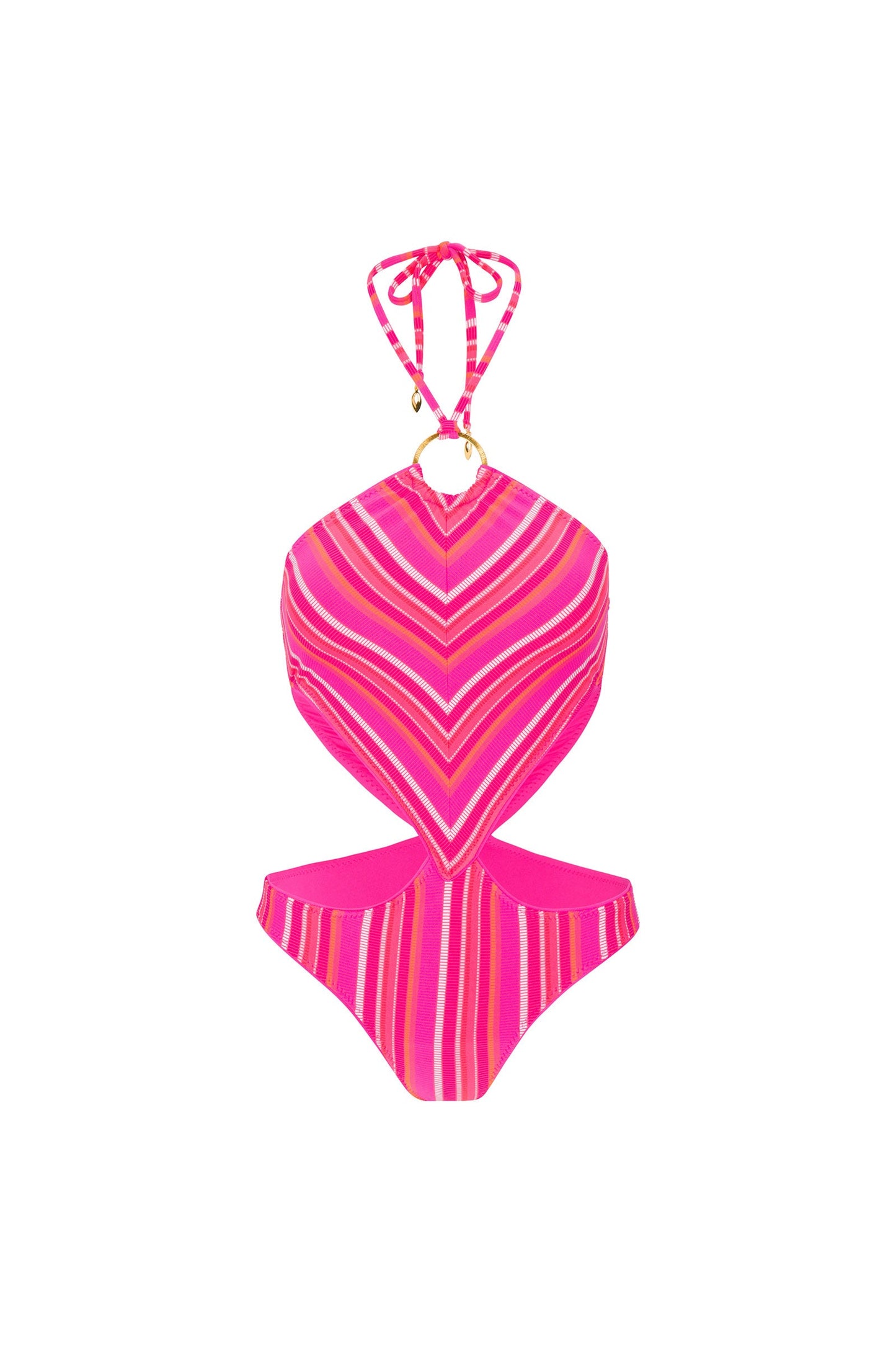 Trina Turk Women's Marai Ring Halter Cutout One Piece Swimsuit