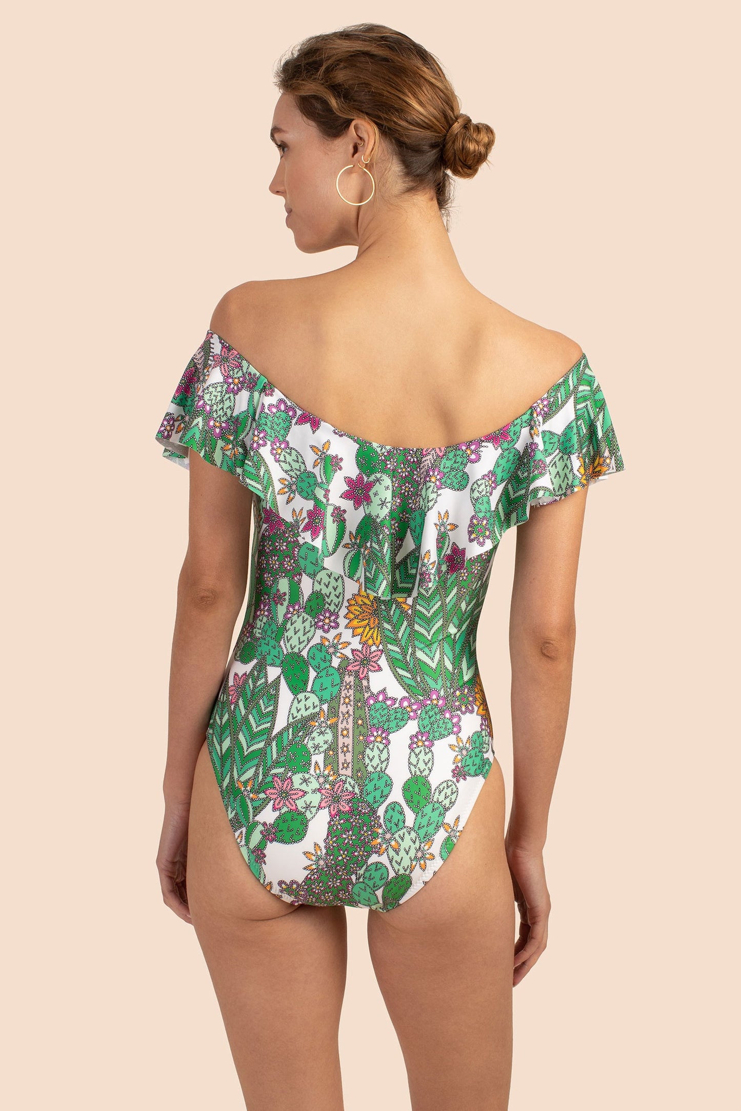 Trina Turk Off The Shoulder Ruffle One Piece