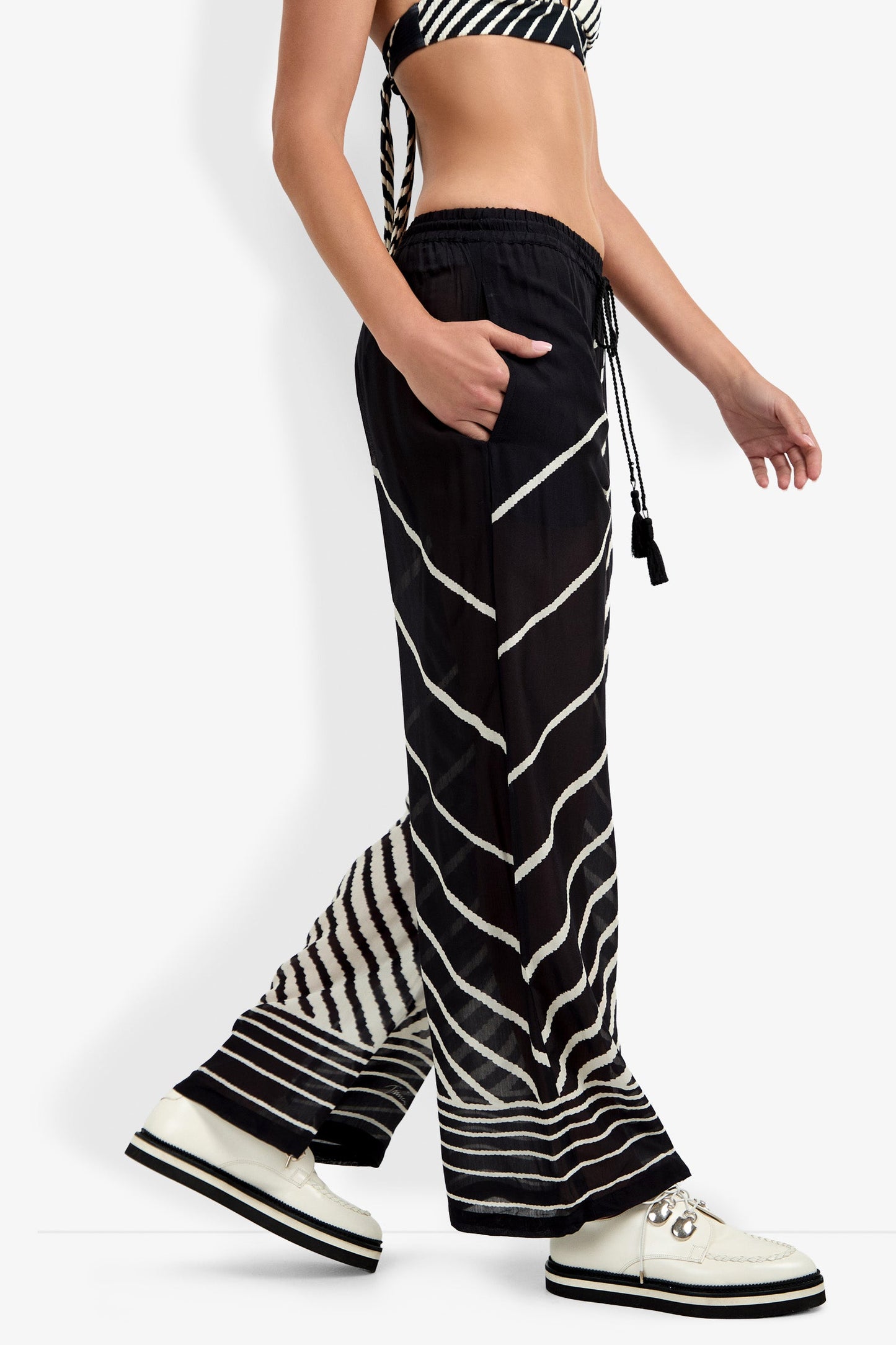 Trina Turk Net Stripe Beach Pant