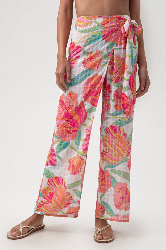 Trina Turk Women's Poppy Relaxed Crossover Swim Cover-Up Pant