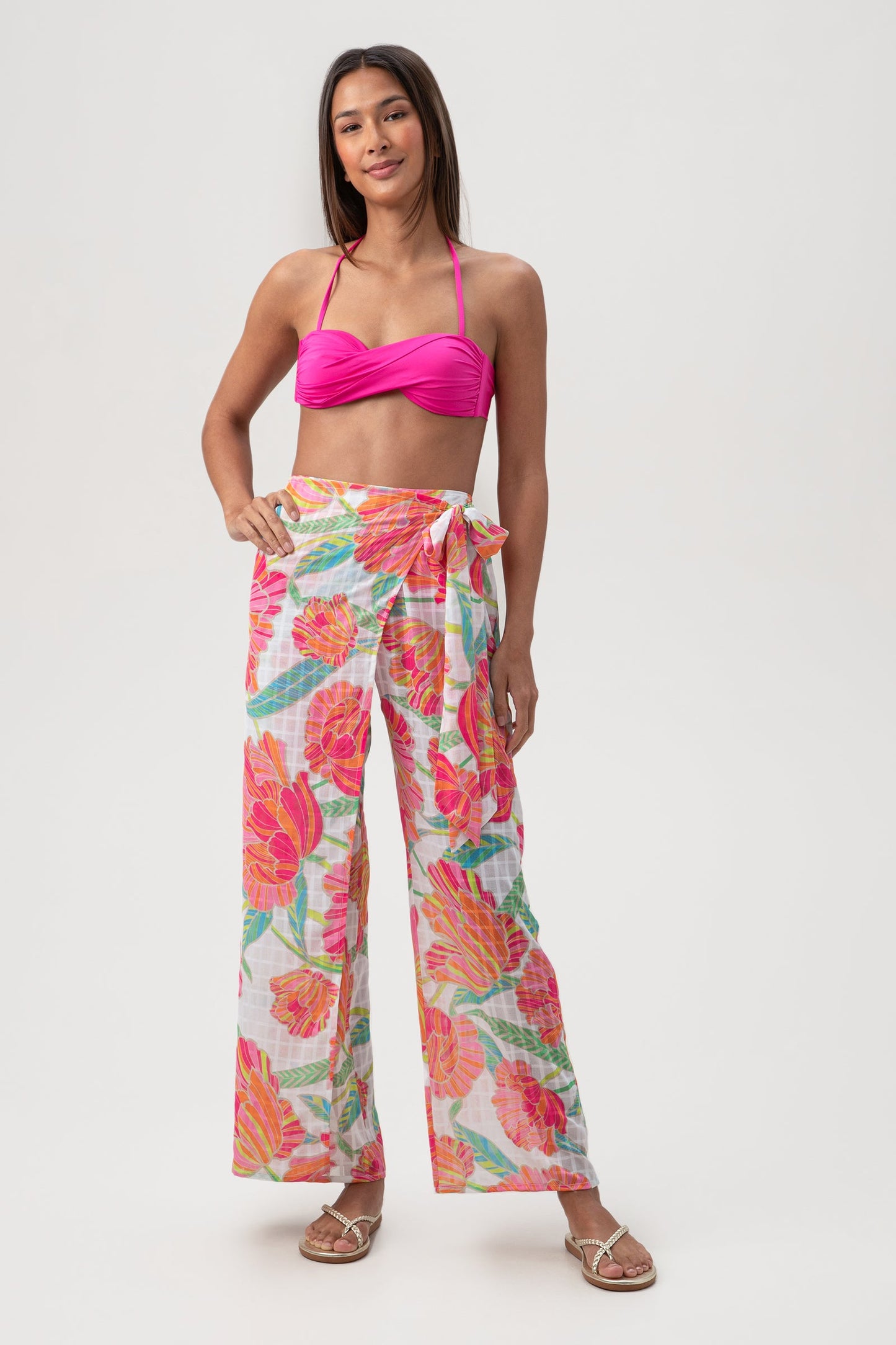 Trina Turk Women's Poppy Relaxed Crossover Swim Cover-Up Pant