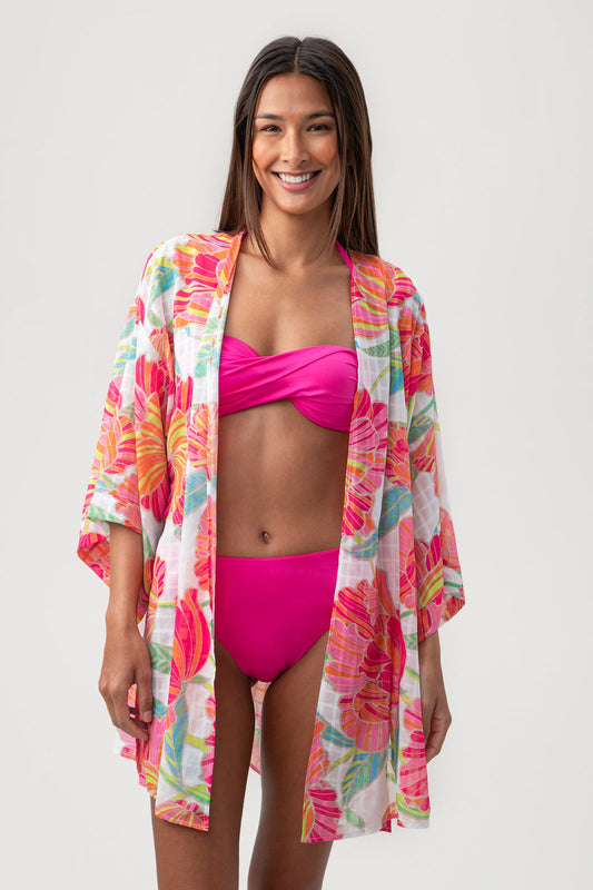 Trina Turk Women's Poppy Tie Front Swim Cover-Up Shirt