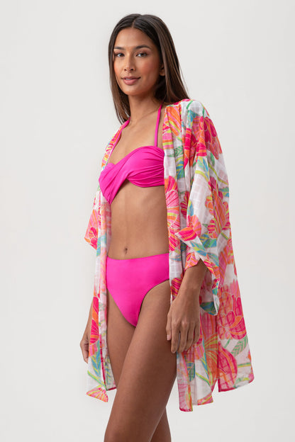 Trina Turk Women's Poppy Tie Front Swim Cover-Up Shirt