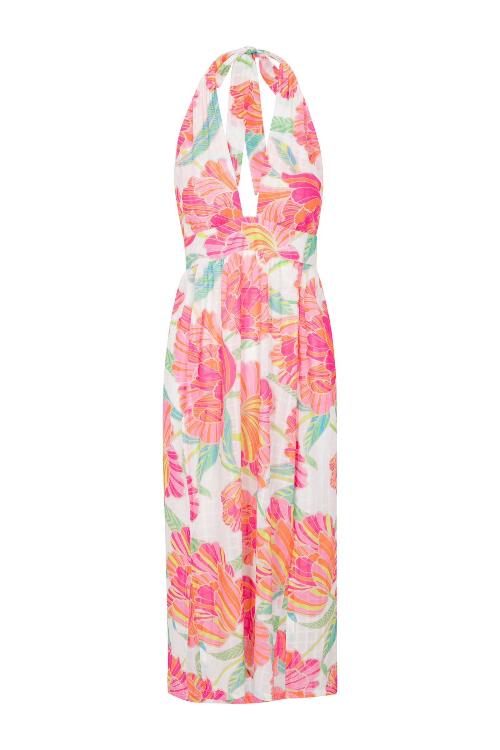 Trina Turk Women's Poppy Sleeveless Halter Midi Dress
