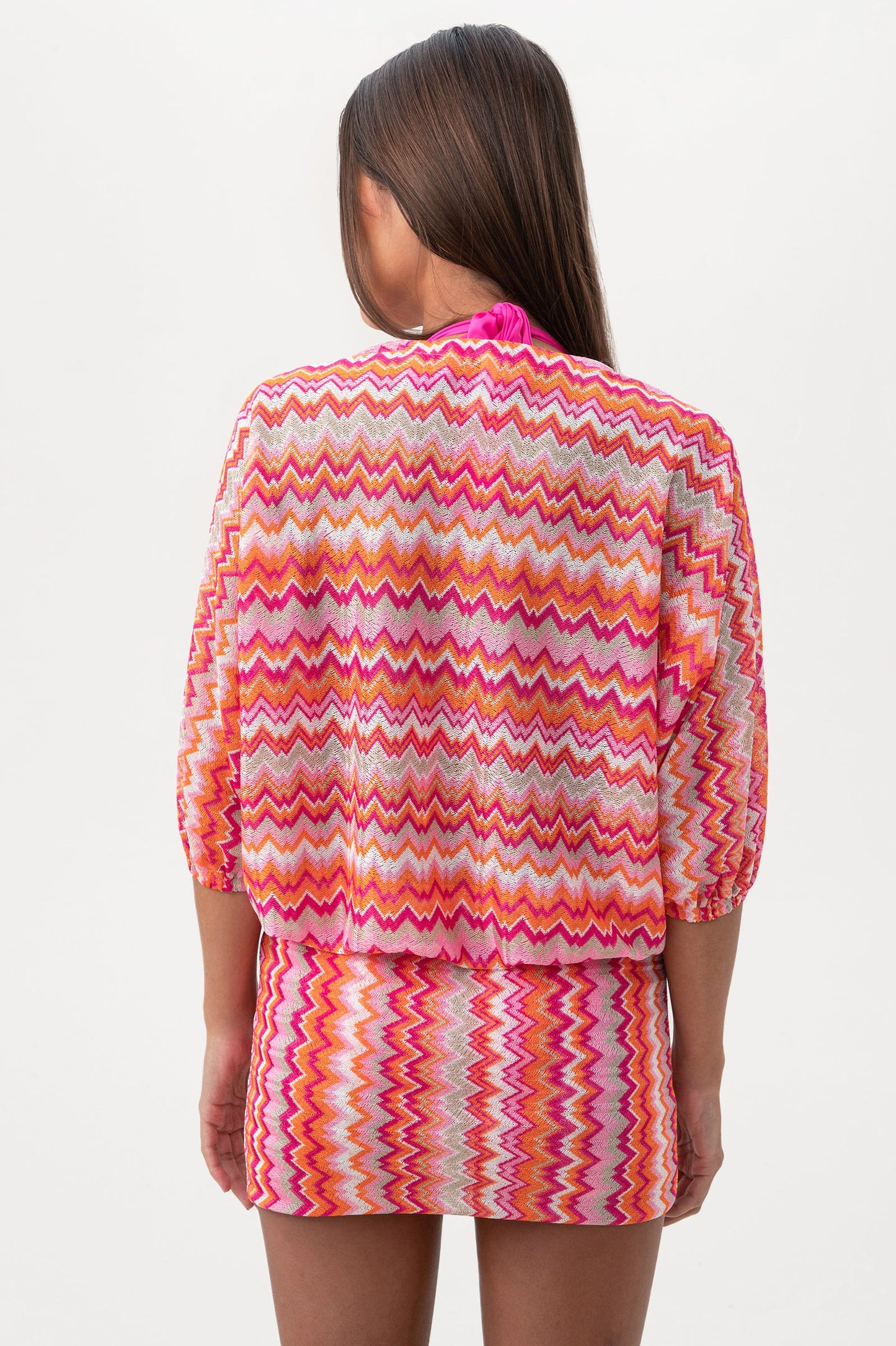 Trina Turk Women's Crochet V-Neck Short Swim Cover-Up Dress