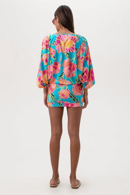 Trina Turk Women's Poppy Boatneck Tunic Swim Cover-Up Dress