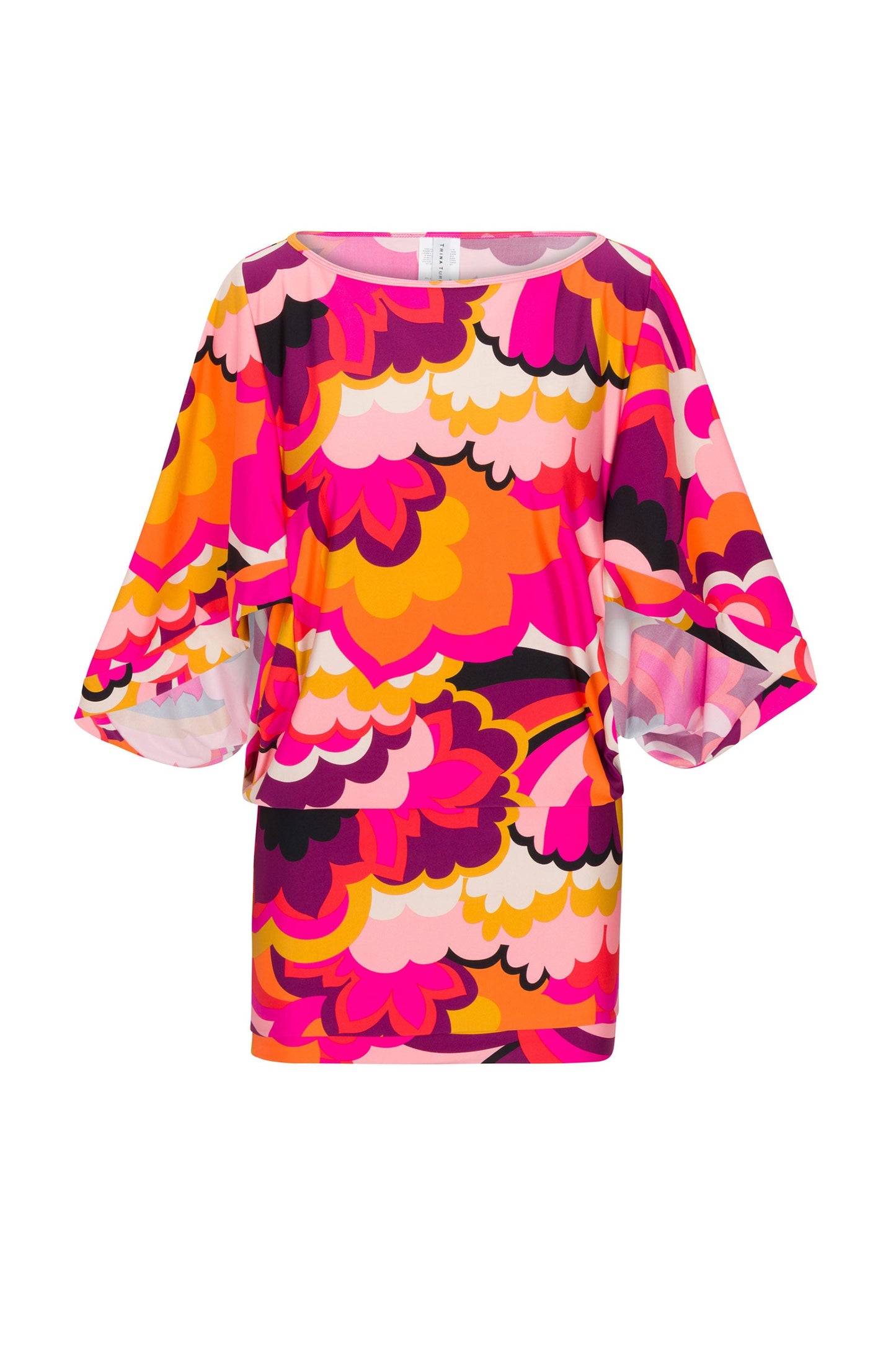 Trina Turk Women's Fan Faire Boatneck Tunic Swim Cover-Up Dress