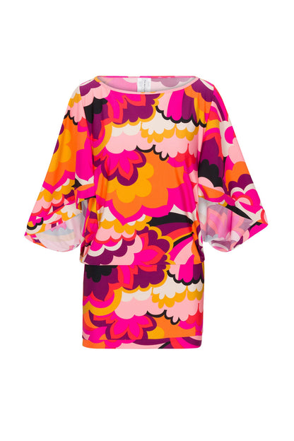 Trina Turk Women's Fan Faire Boatneck Tunic Swim Cover-Up Dress
