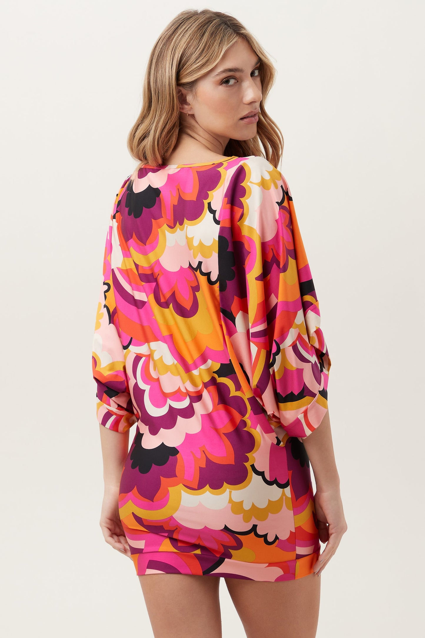 Trina Turk Women's Fan Faire Boatneck Tunic Swim Cover-Up Dress