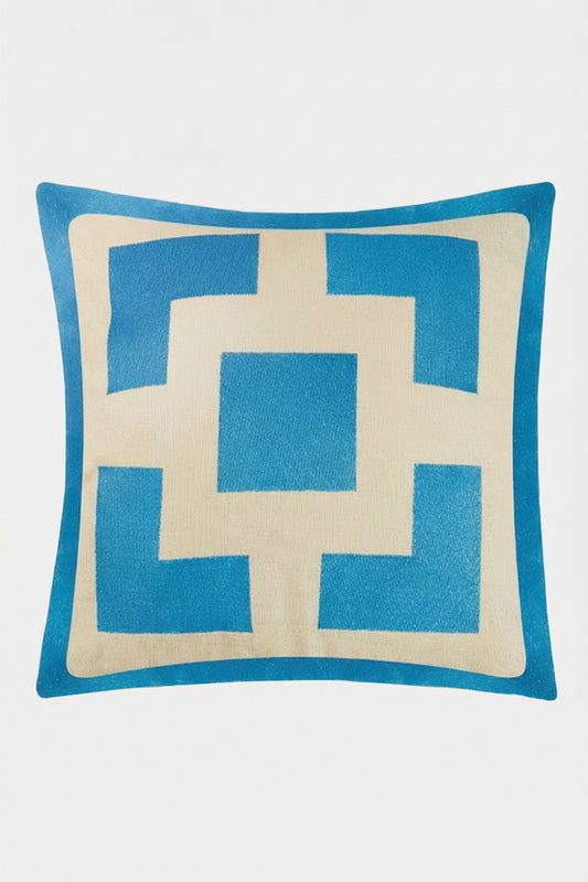 Trina Turk Palm Springs Block Embroidered Square Pillow