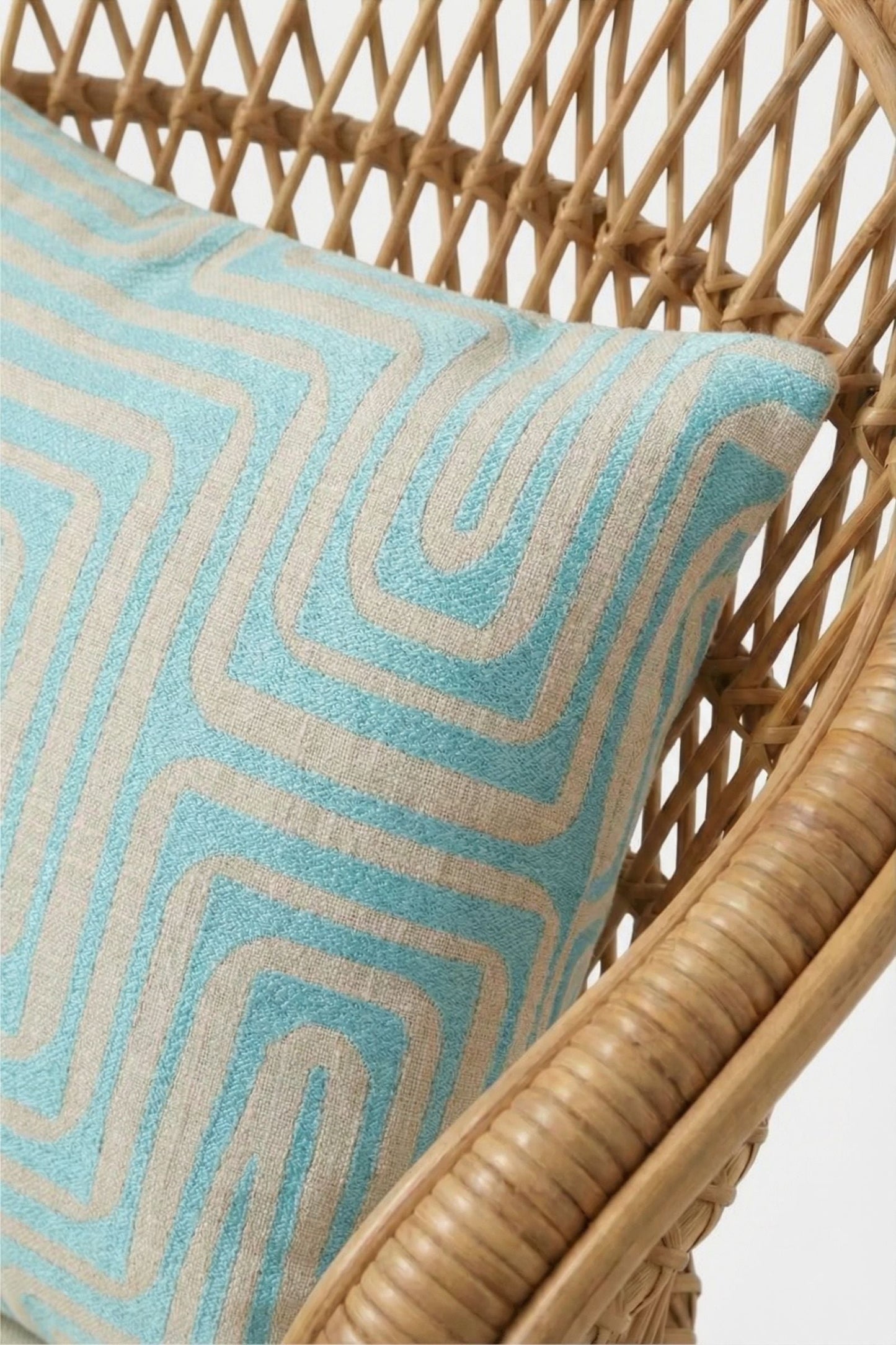 Trina Turk Amazing Maze Embroidered Lumbar Pillow