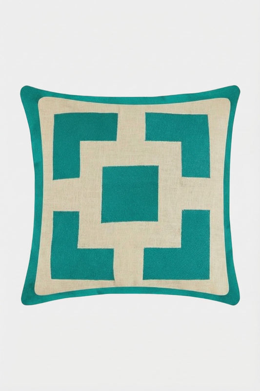 Trina Turk Palm Springs Block Embroidered Square Pillow