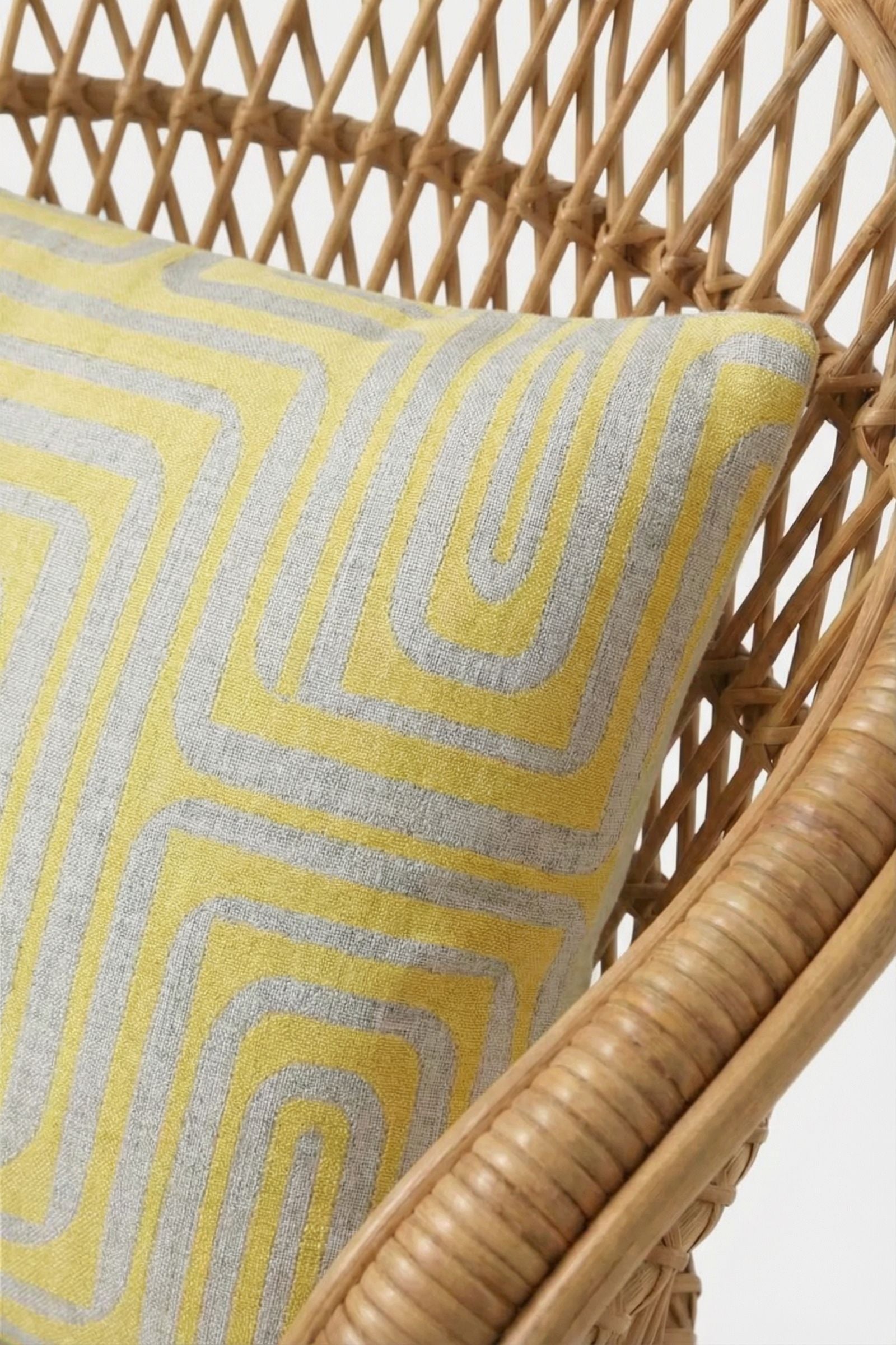 Trina Turk Amazing Maze Embroidered Lumbar Pillow