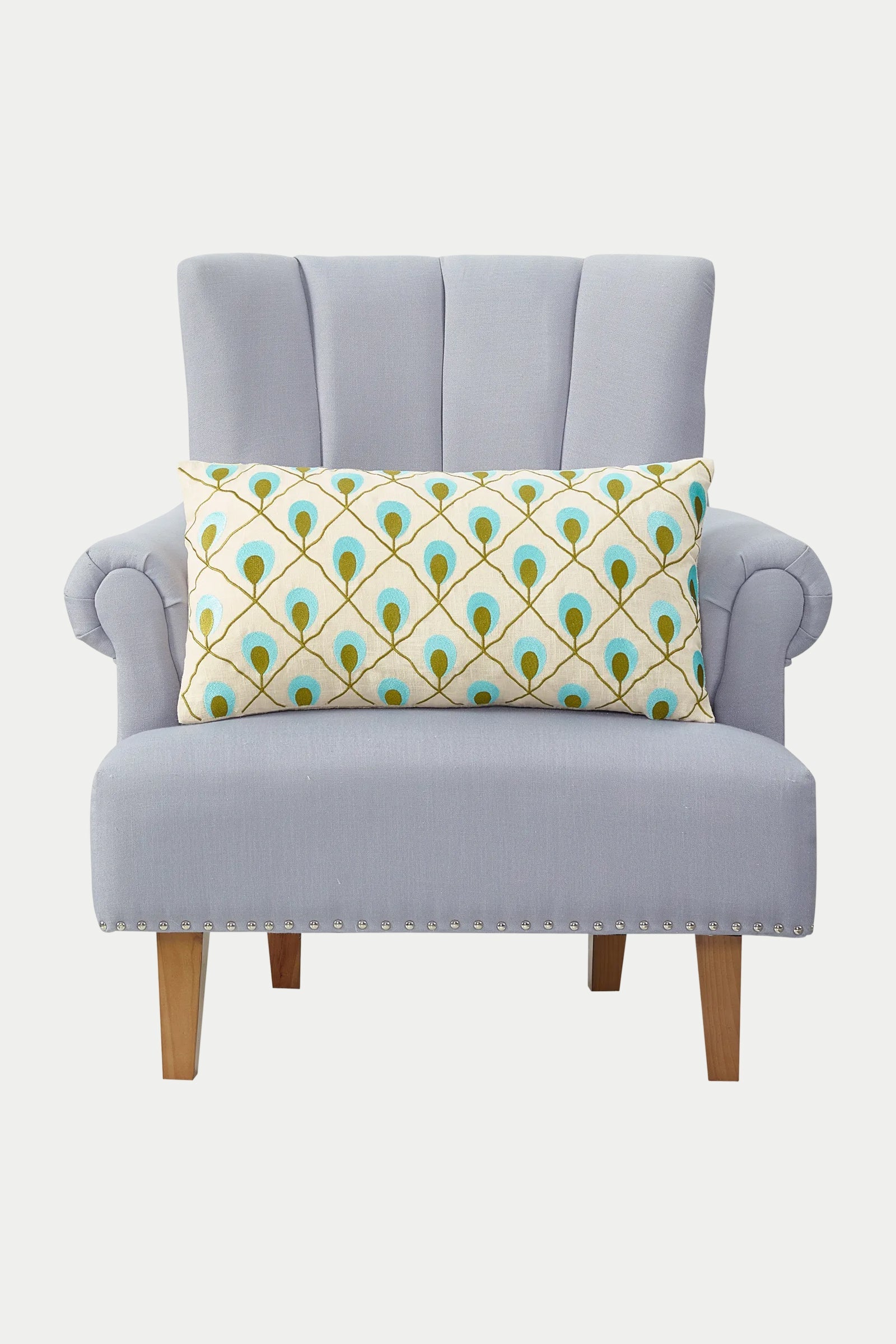 Trina Turk Roseville Embroidered Lumbar Pillow