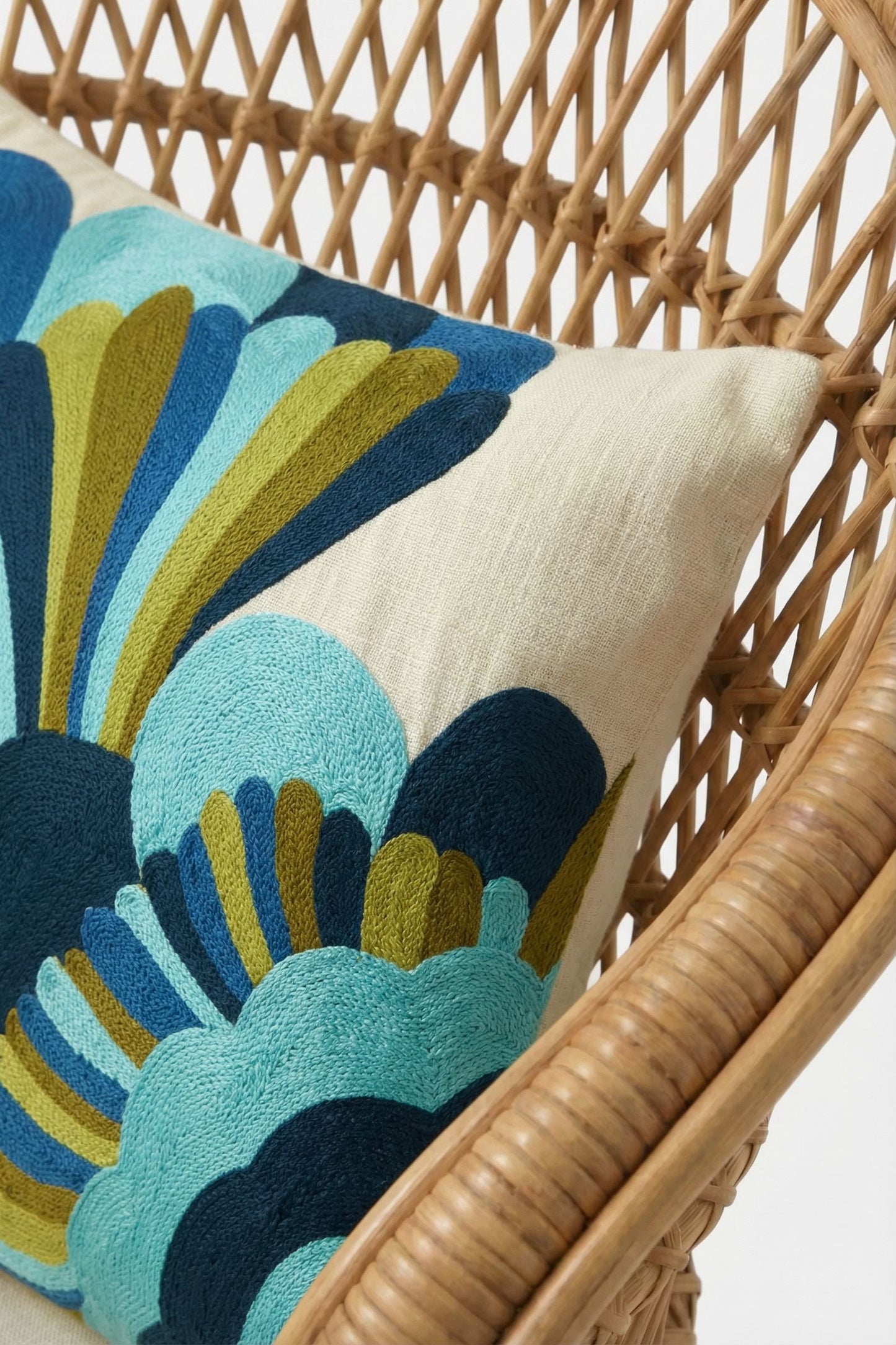 Trina Turk Escondido Embroidered Lumbar Pillow