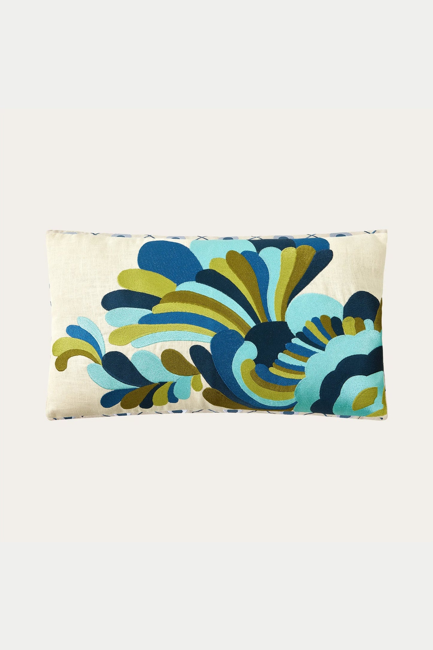 Trina Turk Escondido Embroidered Lumbar Pillow