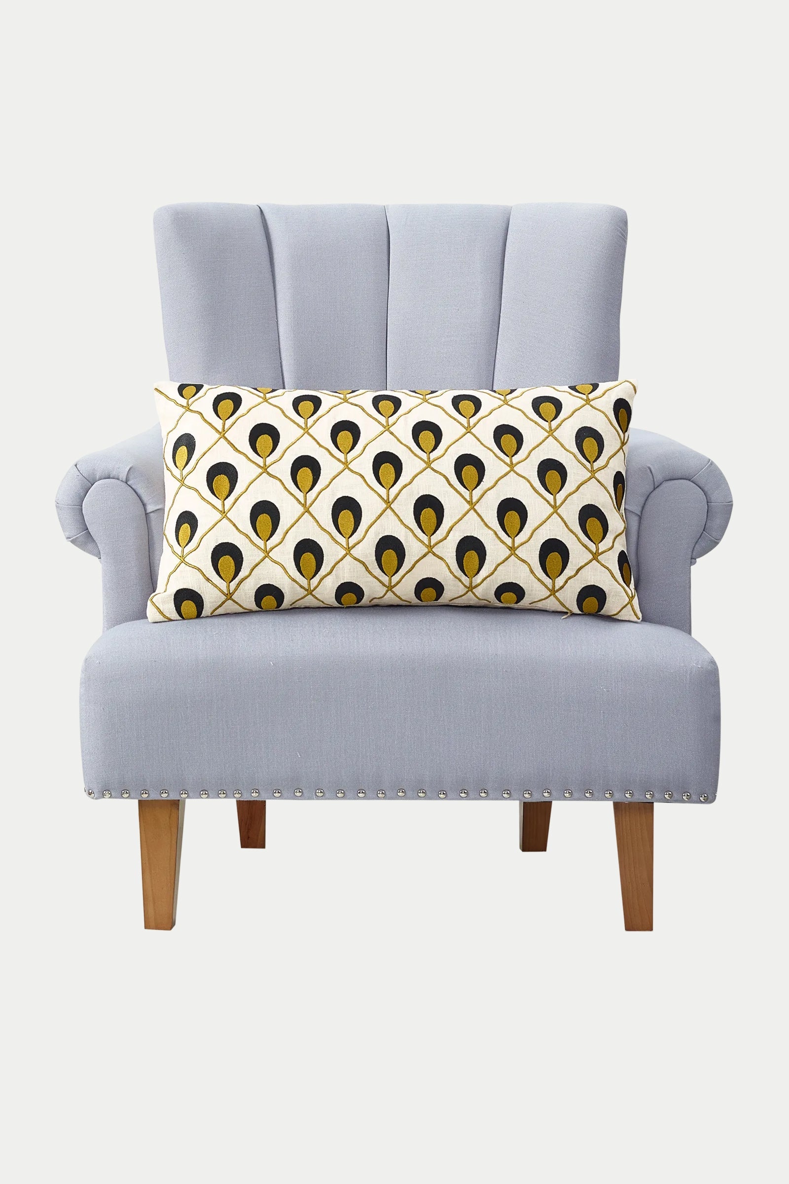 Trina Turk Roseville Embroidered Lumbar Pillow