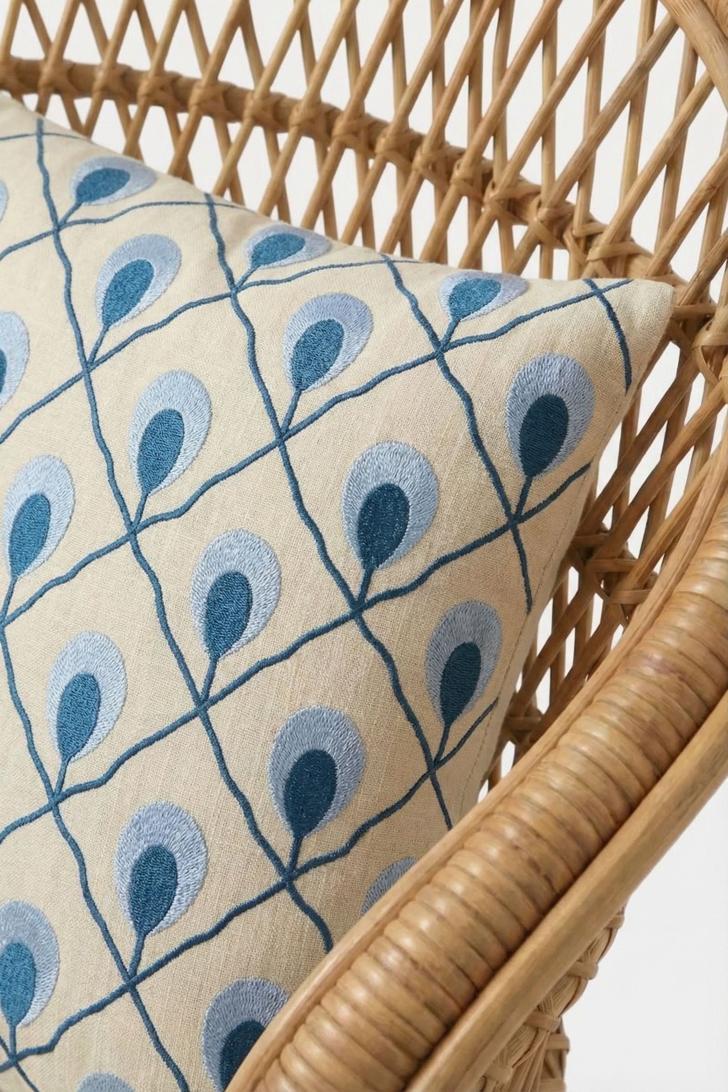 Trina Turk Roseville Embroidered Lumbar Pillow
