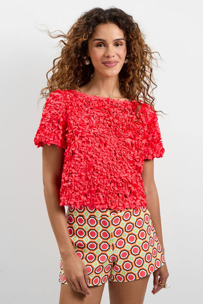 Trina Turk Verdi 3D Floral Top