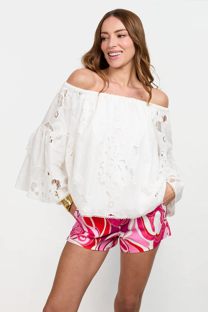 Trina Turk Perry Off-Shoulder Top