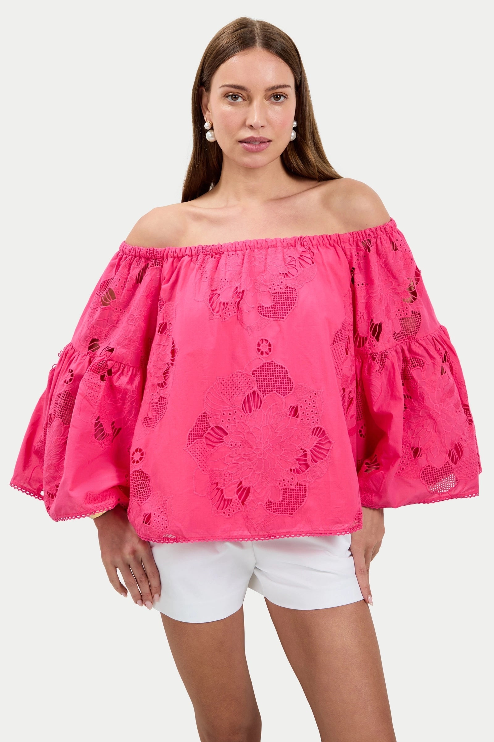 Trina Turk Perry Off-Shoulder Top