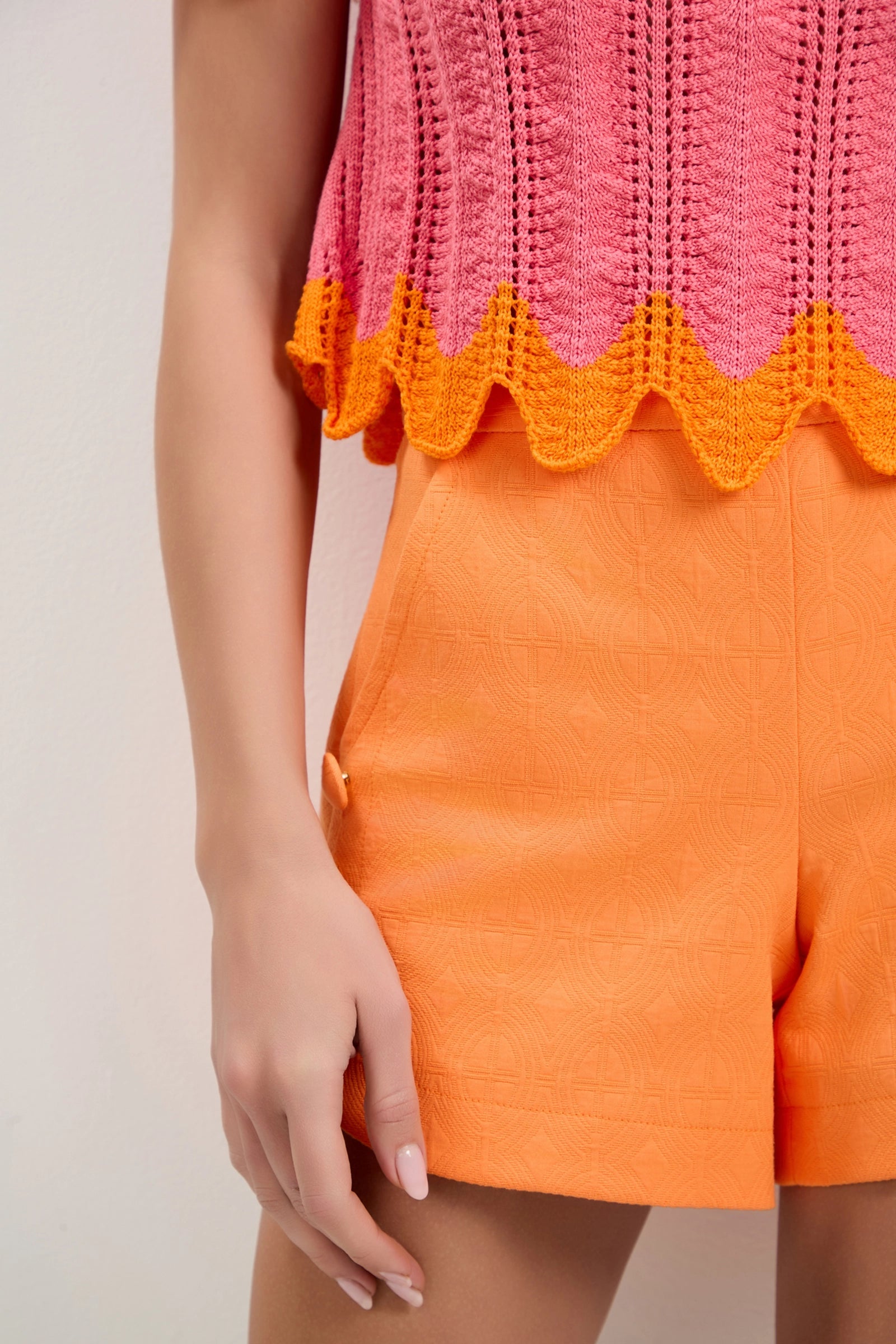 Trina Turk Playa Largo Wavy Knit Top