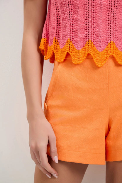 Trina Turk Playa Largo Wavy Knit Top