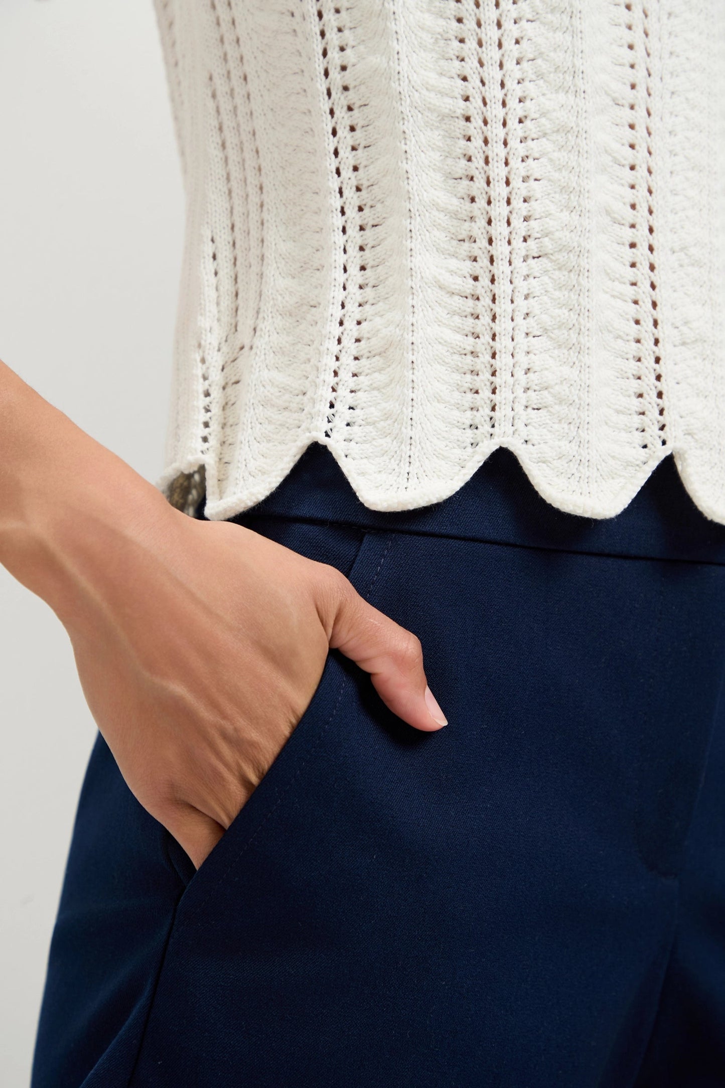 Trina Turk Playa Largo Wavy Knit Top