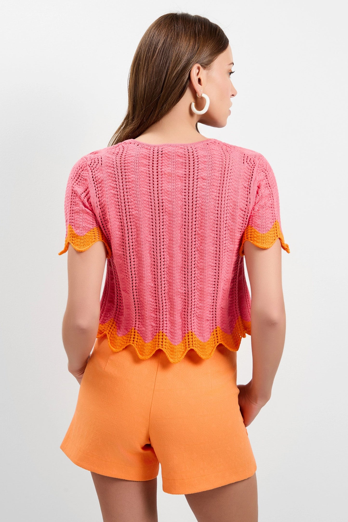 Trina Turk Playa Largo Wavy Knit Top